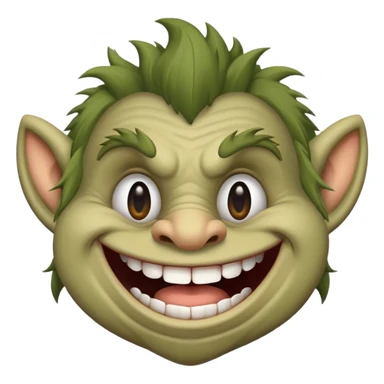 Trolls face sticker