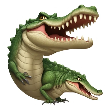 Crocodile eating deer sticker