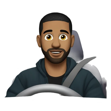 Drake on a late-night drive sticker
