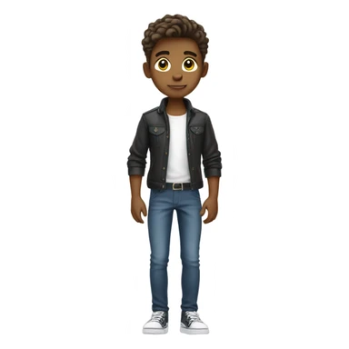 realistic portrait of stylish boy sticker