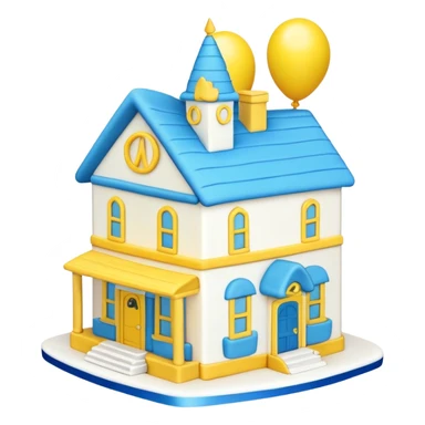 Up movie house cake for 20 birthday  sticker