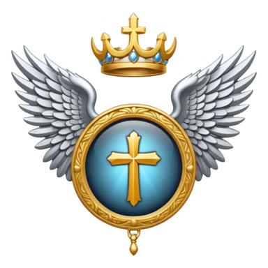 Holy Saint  Emblem with Silver wings sticker