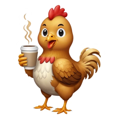 chicken full body and with coffe sticker