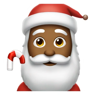 Santa with a candy cane sticker