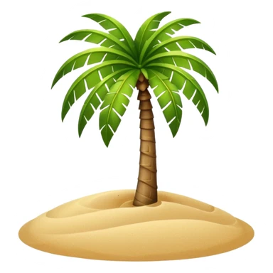 palm tree and sand sticker