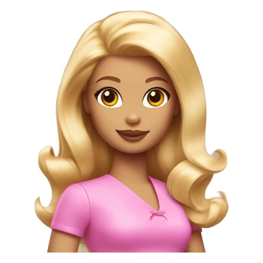 a cat with barbie vintage blond hair sticker