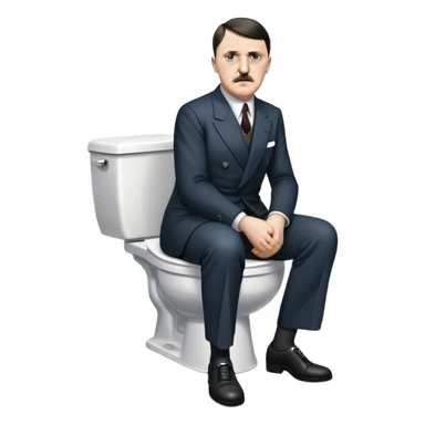 Adolf Hitler auf Toilette  sticker