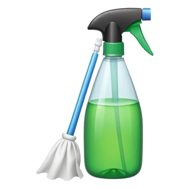 cleaning product and rag sticker
