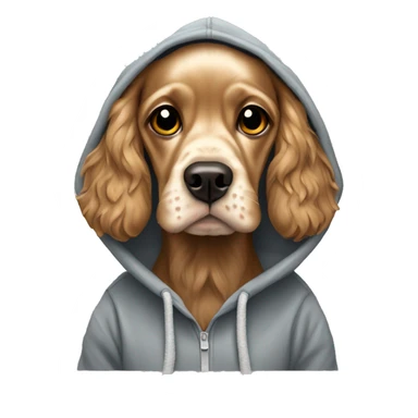 Cocker spaniel wearing a hoodie  sticker