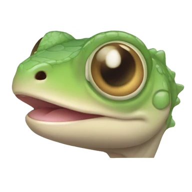 cute baby lizard face sticker