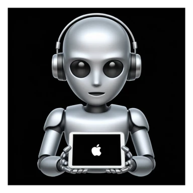 programming code bot (black background) sticker