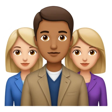 Threesome with two woman and a man sticker