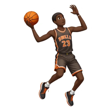 Black Man dunking a basketball  sticker