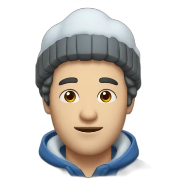 Homme cagoulé avec la neige sticker