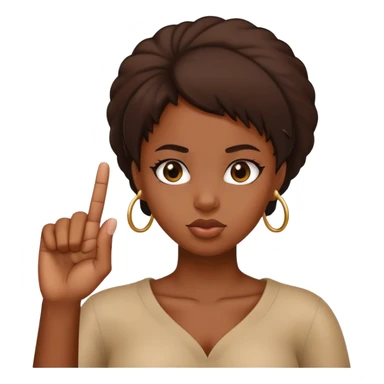 black girl sticking up middle finger  sticker