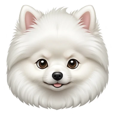 Skinny pure white Pomeranian sticker