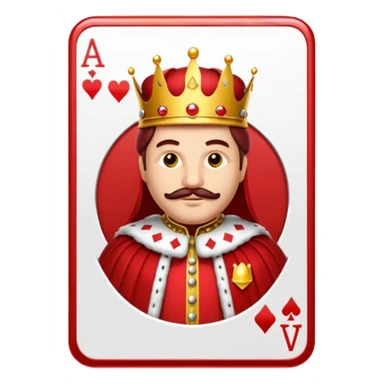 Solitaire card king sticker