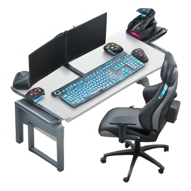 Cool gaming setup sticker