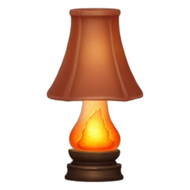 Salt lamp on a base sticker
