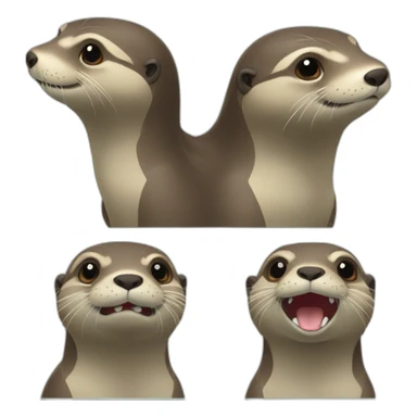 Loutre sue tortue sticker