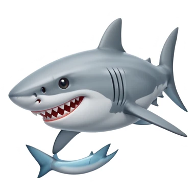 A shark whit nike shoes sticker