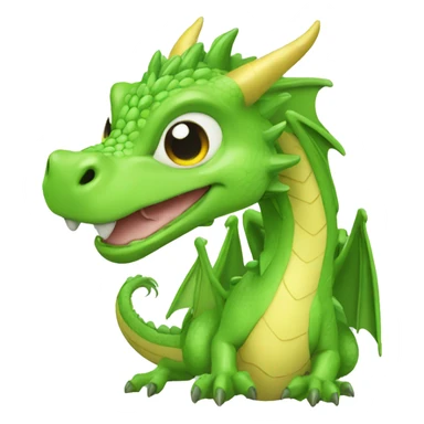 egg green dragon sticker