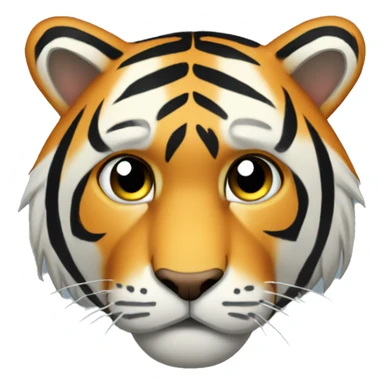 a tiger that is sad sticker