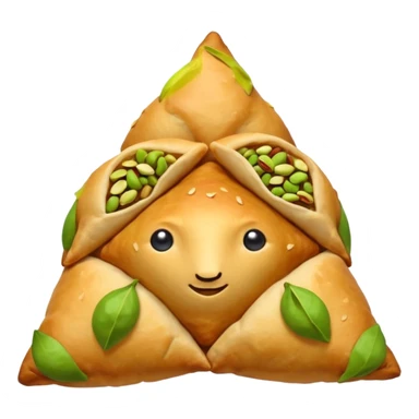Samosa with pistachio and kashew sticker