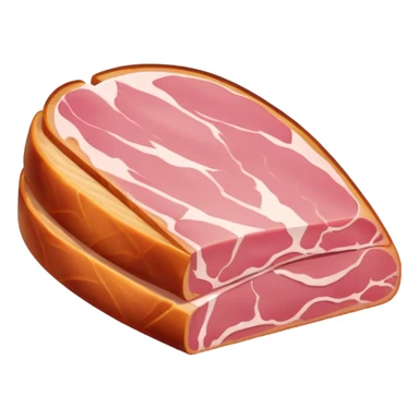 A slice of pink ham meat sticker
