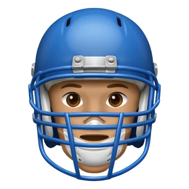 College football player helmet in  blue color  sticker