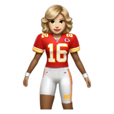 taylor-swift-in-nfl-chiefs-jersey sticker