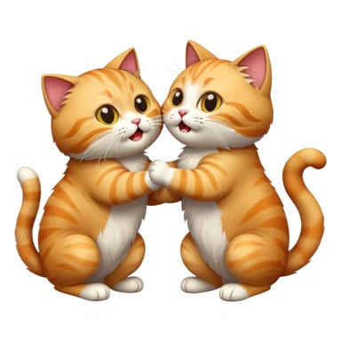 Two cats fighting sticker
