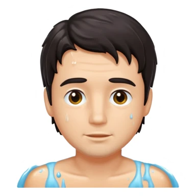 hair washing men  sticker