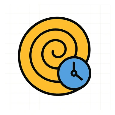 abstract spiral representing time sticker