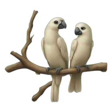 Perruche balance sur torture bleu sticker