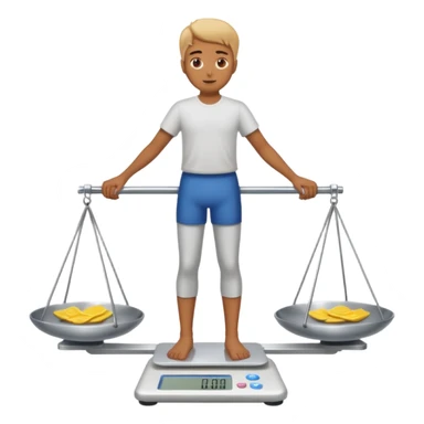 standing on digital scales sticker