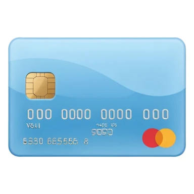 Pastel blue credit card sticker
