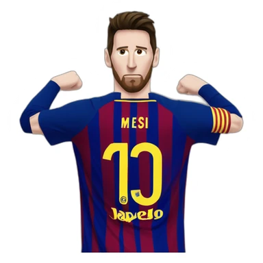 Messi qui montre sont maillot au clasico sticker