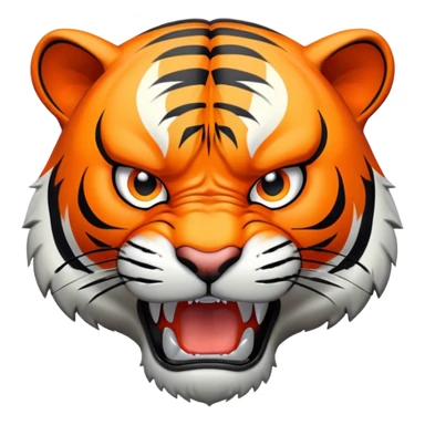 angry frustrated tiger face for Twitch emote sticker