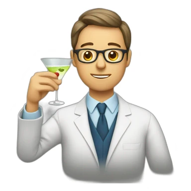 Teacher drinking martini sticker