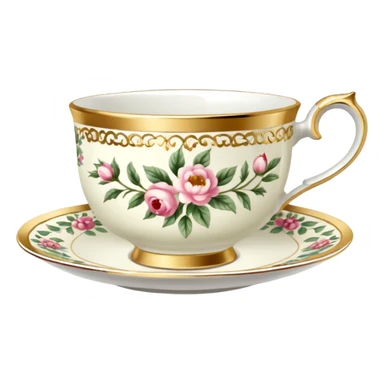 victorian teacup sticker