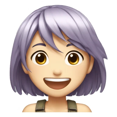 anime girl laugh sticker