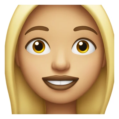 Smiley emoji with lashes and big lips sticker