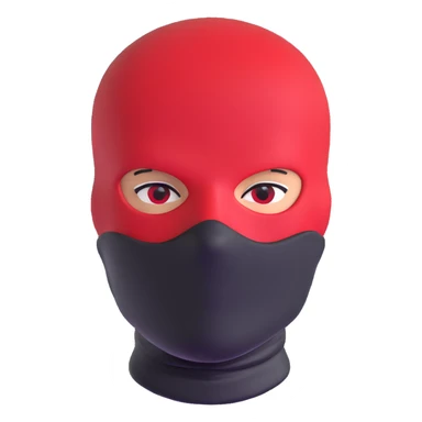red and black ski mask sticker