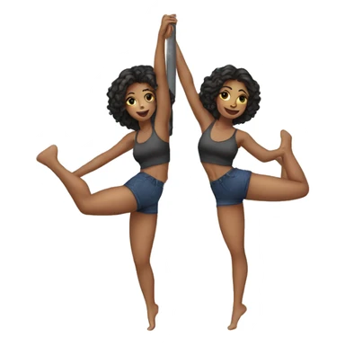 pole move female duo sticker