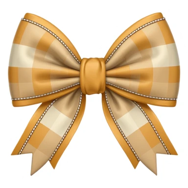 Beige Plaid Bow sticker