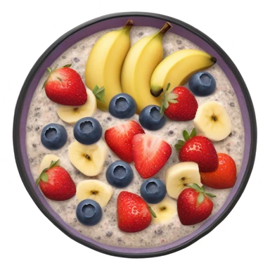 Blow of chia pudin whit fruits sticker