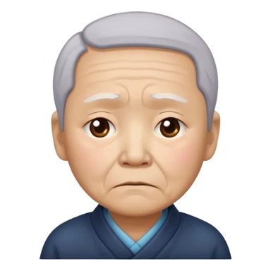 old chinese showing Sadness - feeling of sorrow or unhappiness sticker