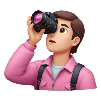 Photographer pink sky sticker