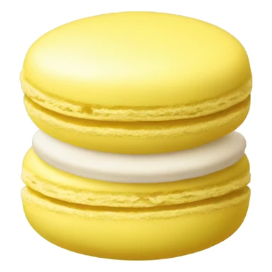 Realistic one yellow macaron  sticker